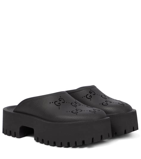 gucci clogs black|Gucci slippers women.